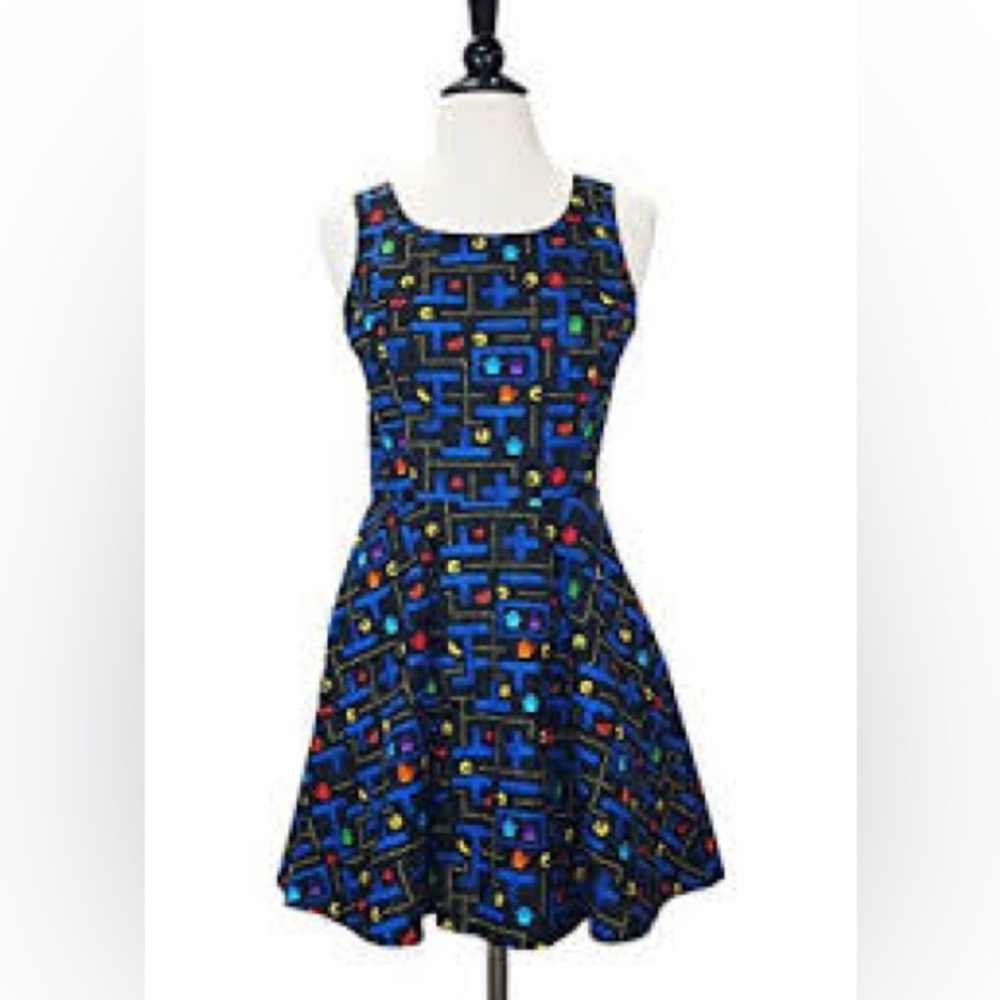 Modcloth Retrolicious Catch Me If You Can Pac-Man Dress 1X